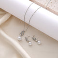 Elegant Pearl Pendant Necklace and Earring Set