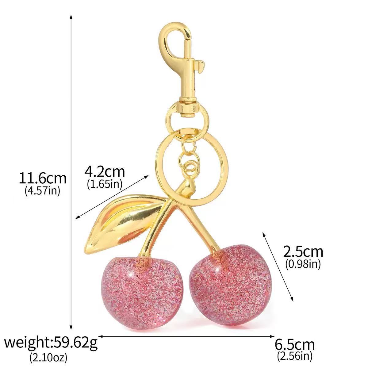 Cute Cherry Design Alloy Car Key Ring Bag Accessory