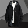 Men's Fleece-Lined Hooded Sweater Cardigan | Fall/Winter Mid-Length Zip-Up