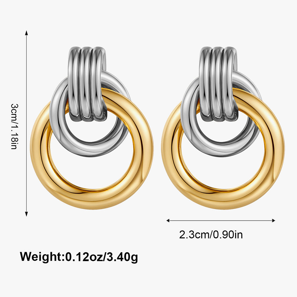 Everyday Wear Fade-Resistant Ring Earrings
