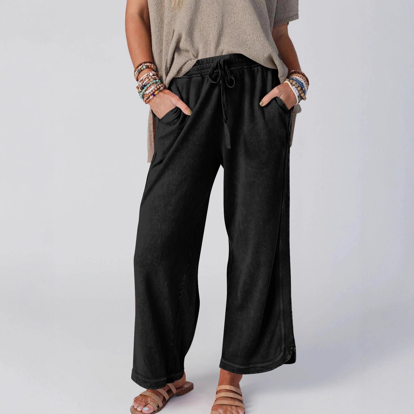 Women's Fashion Wide Leg Casual Sports Pants