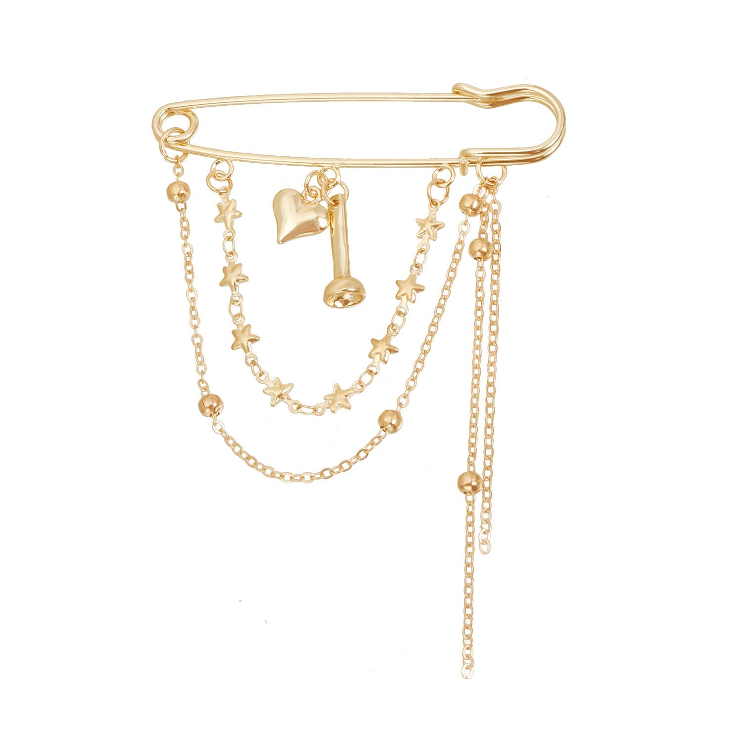 Love Moon Bear Flower Element Brooch Pin for Clothing Suit