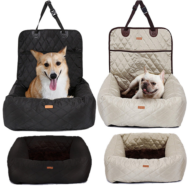Multi-Purpose Pet Bed Car Seat Pad | 2-in-1 Folding Dog Carrier & Mattress