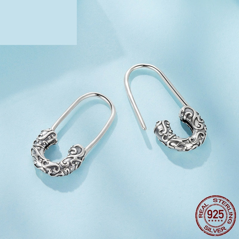 Retro Grass Pattern Clip-On Ear Hook