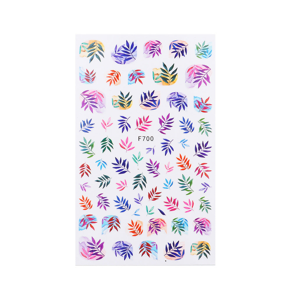 Elegant Flower Pattern Nail Stickers