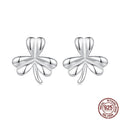 Sterling Silver Minimalist Leaf Studs