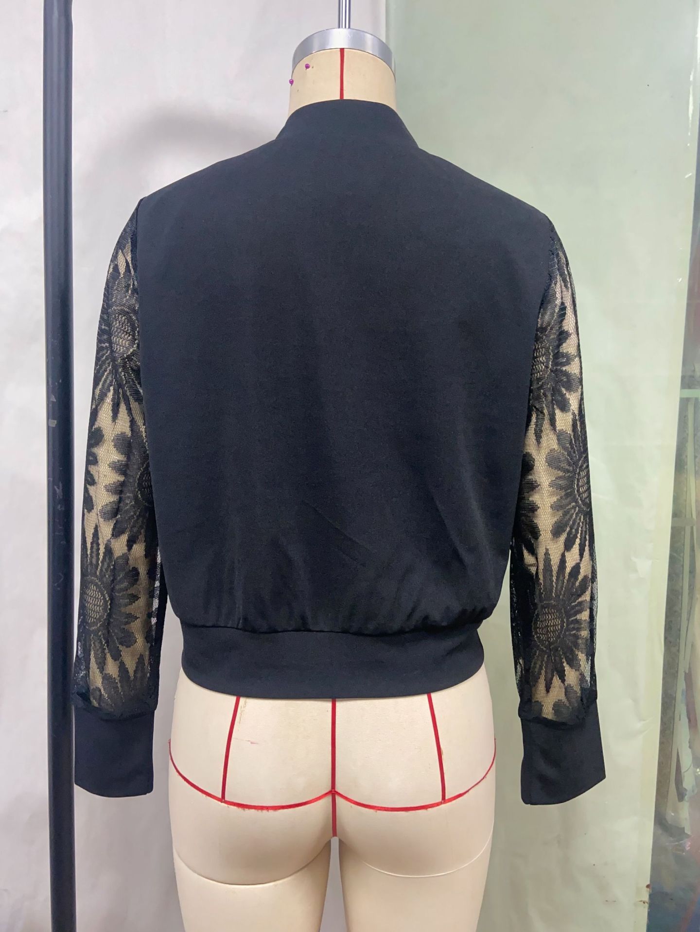 Women's Black Casual Long Sleeve Jacket