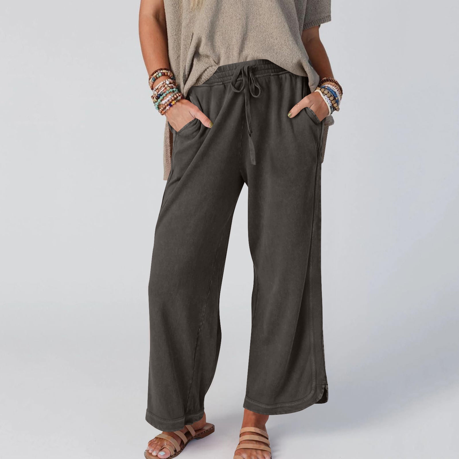 Women's Fashion Wide Leg Casual Sports Pants