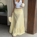 Solid Color Half-Length Woven Umbrella Skirt