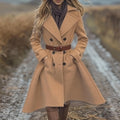 Women's Thickened Slim Fit Solid Color Coat