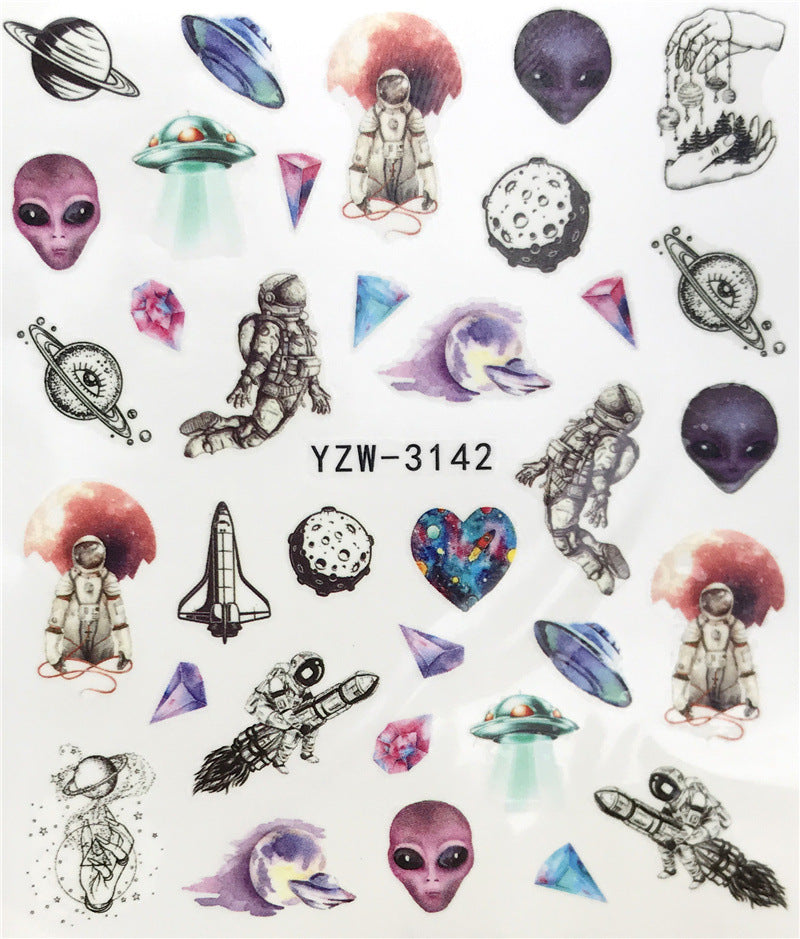 Spooky Seahorse & Autumn Maple Nail Water Stickers