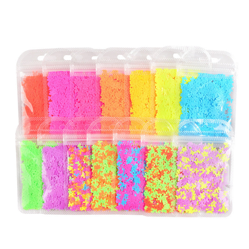 Multicolor Butterfly Nail Decoration Sequins