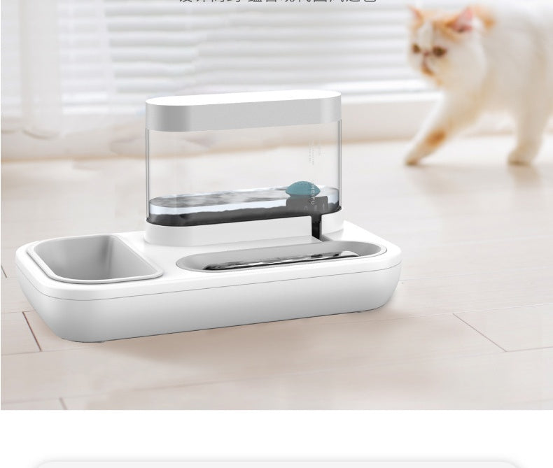 Kitten & Puppy Feeding Station: 4-Style Cat Bowl with 1.5L Automatic Drinking Fountain