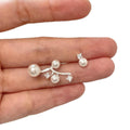 Starry Pearl Stud Earrings in S925 Silver