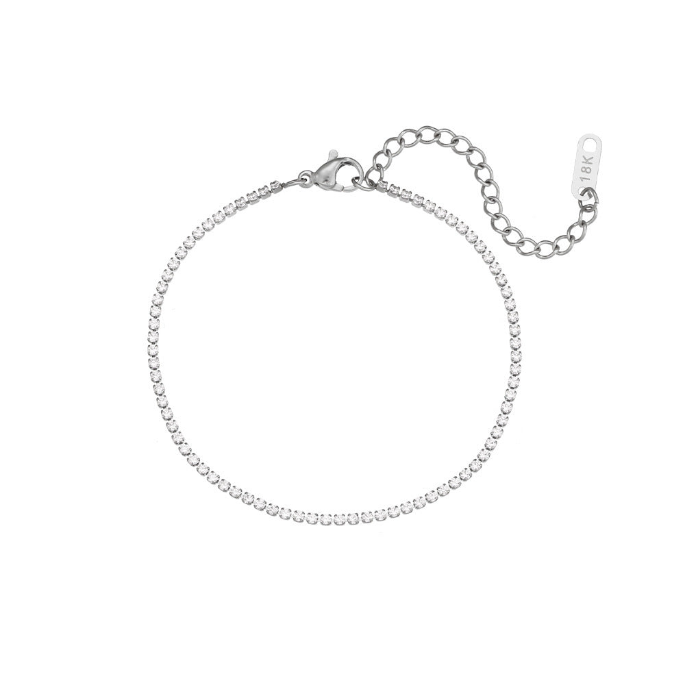 Fashion Simple Stainless Steel Necklace & Bracelet