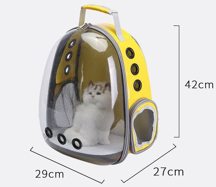Breathable Bubble Pet Carrier Handbag | Portable Puppy & Rabbit Rucksack with Wide View