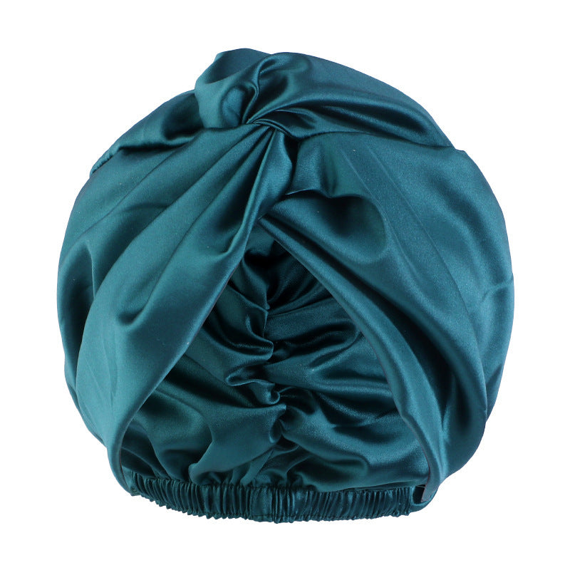 Cross-Twist Double-Layer Satin Sleep Cap
