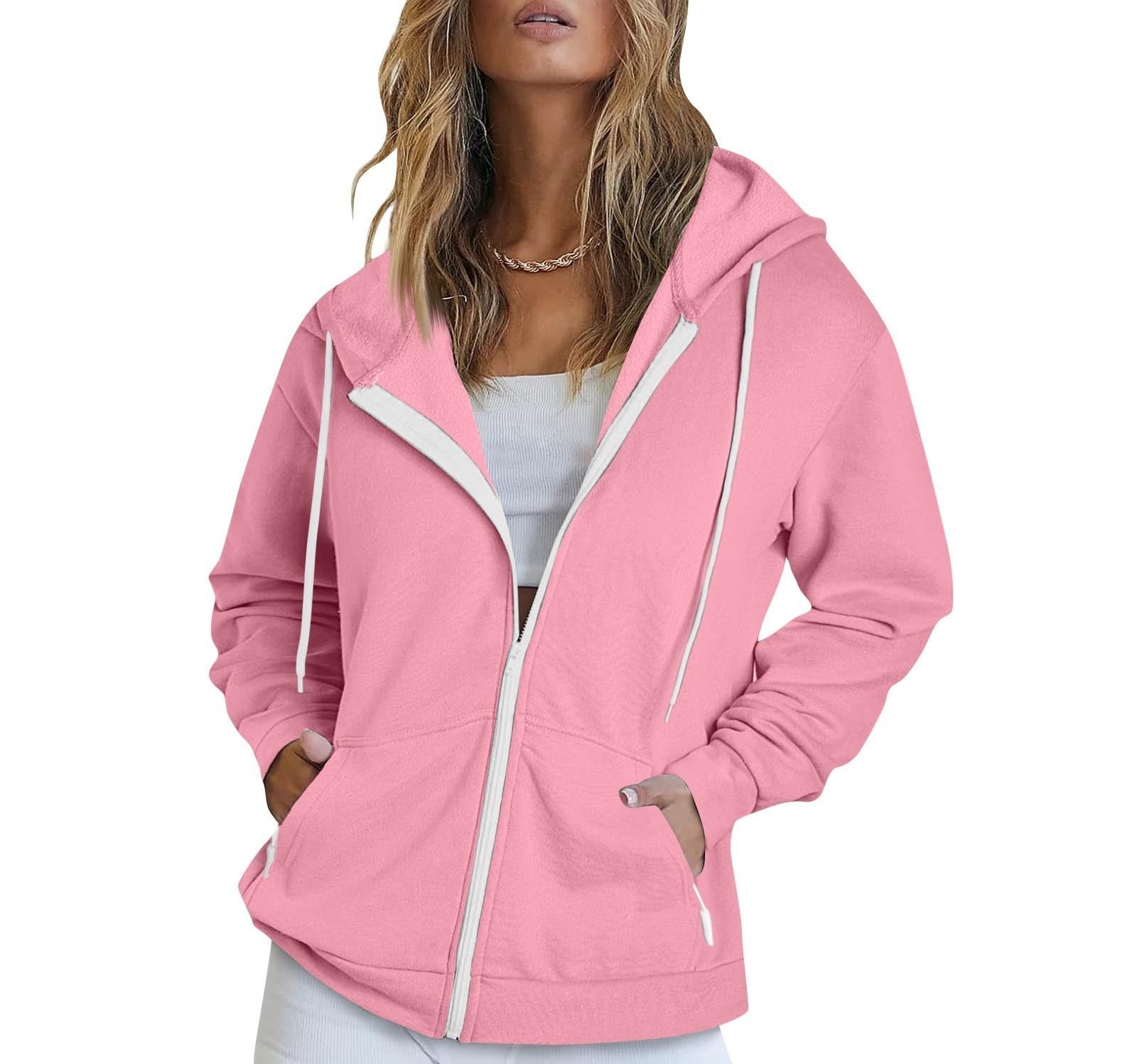 Unisex Sports Full-Zip Hoodie Cardigan