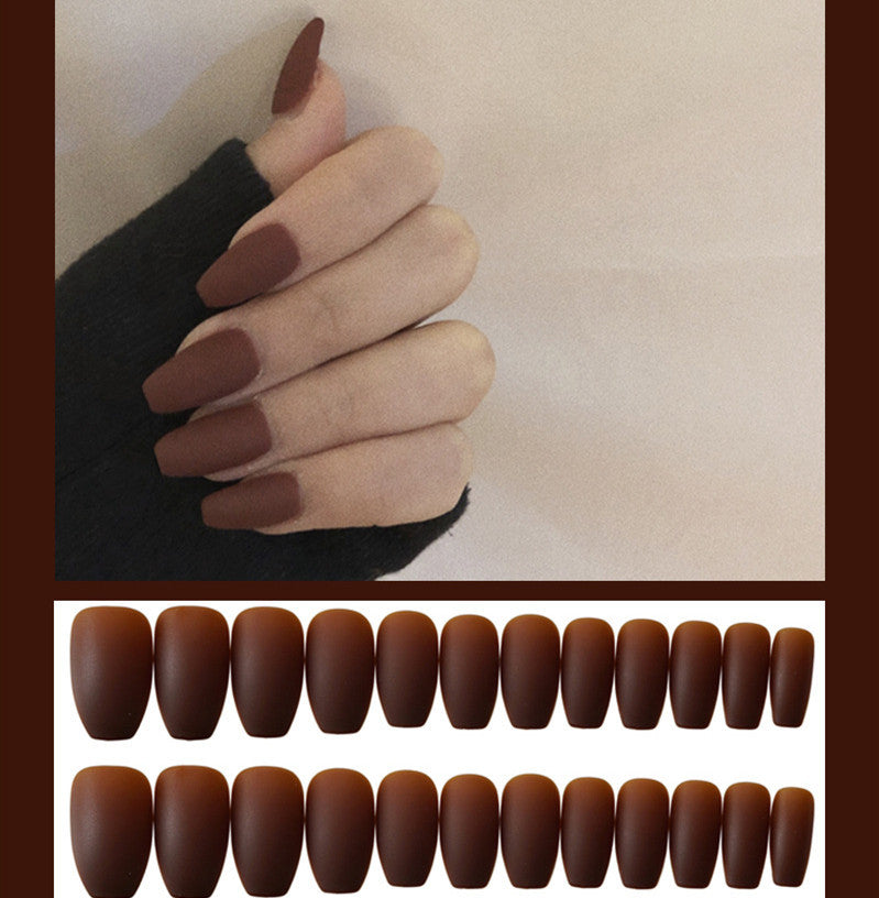 Matte Frosted Long Ballet Fake Nails