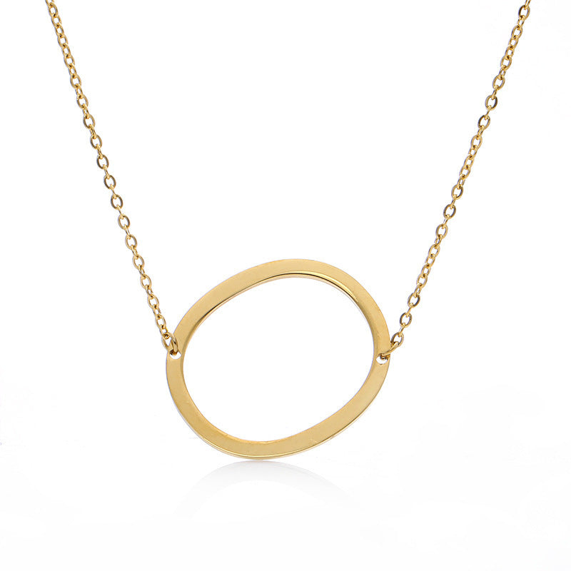 Rose Gold Plated Initial Letter Pendant Necklace