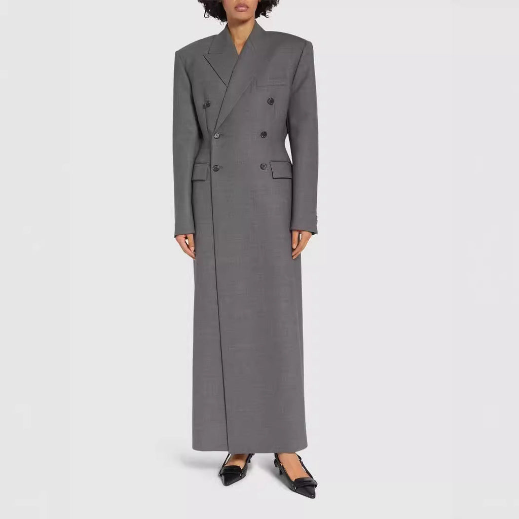 Women's Long Sleeve Padded Shoulder Suit Coat