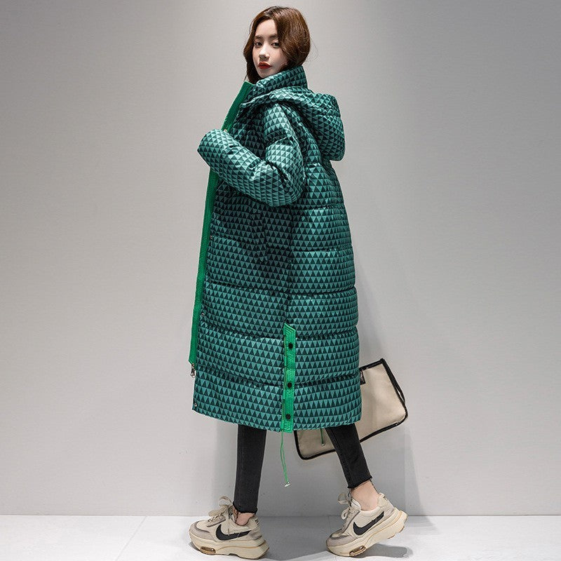 Women's Plaid Houndstooth Padded Coat