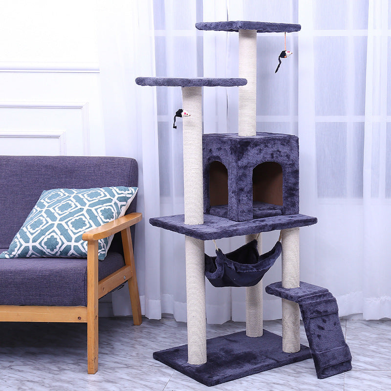 Modern Cat Tree Condo & Climbing Frame | Vertical Pet Activity Center Toy