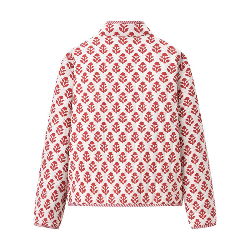 Cotton Reversible Coat with Stand Collar