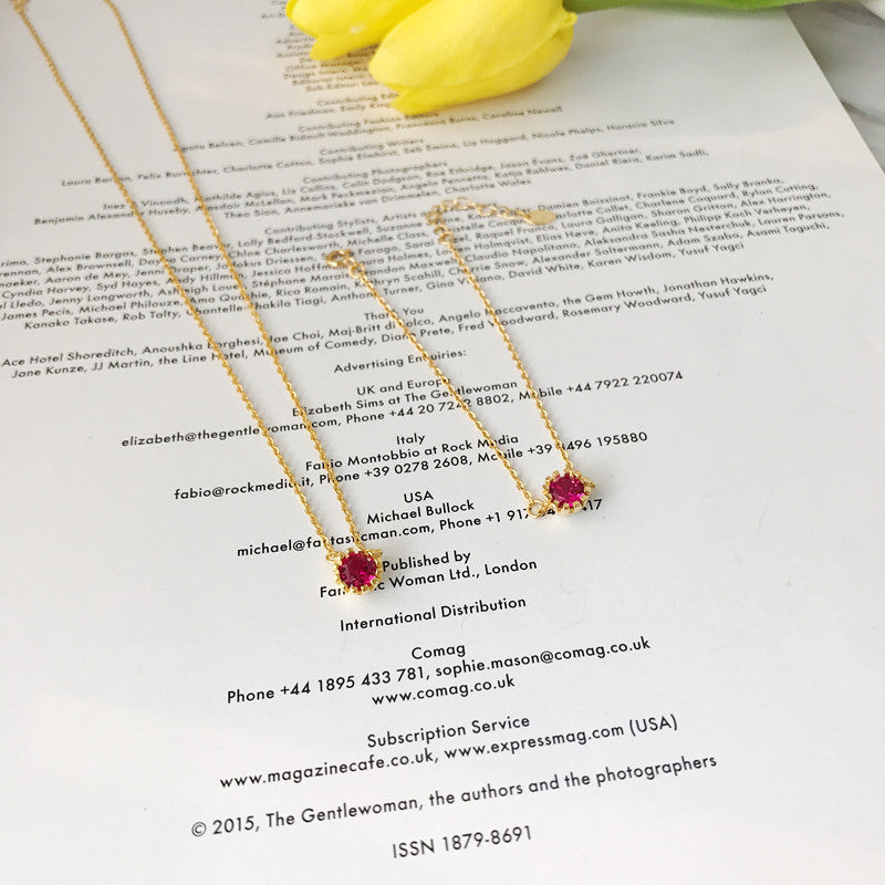 Golden Red Jasper Pendant Necklace