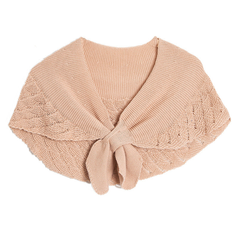 Elegant Wool Blend Hollow Out Scarf & Wrap