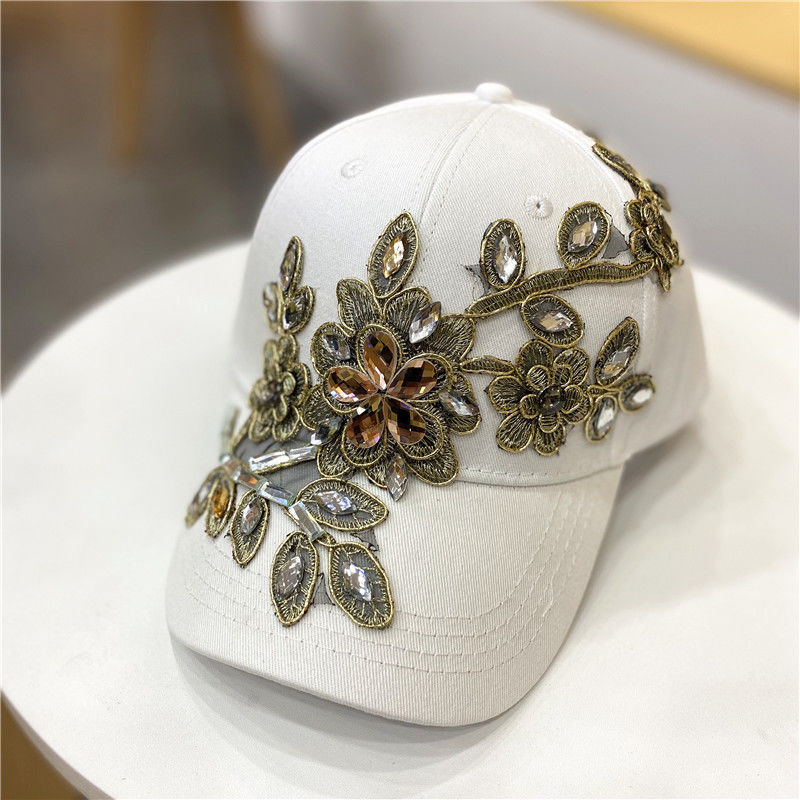 European & American Style Gold Silk Flower Cowboy Hat