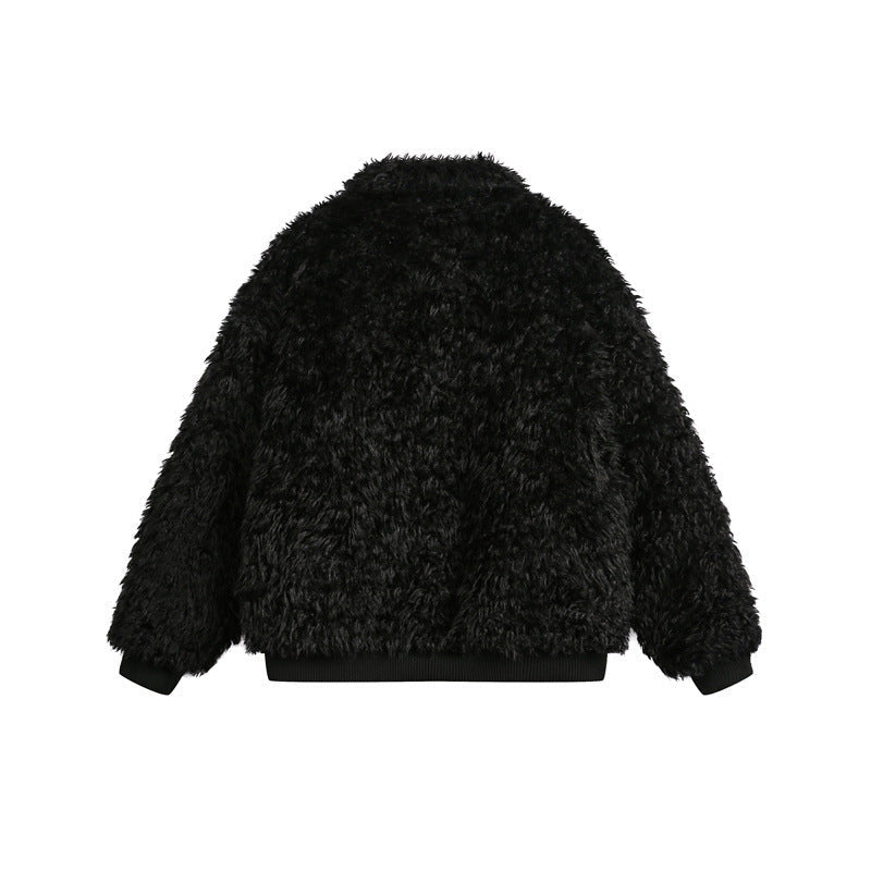 Deluxe Plush Thickened Cotton Padded Coat | Warm Lapel Jacket for Couples