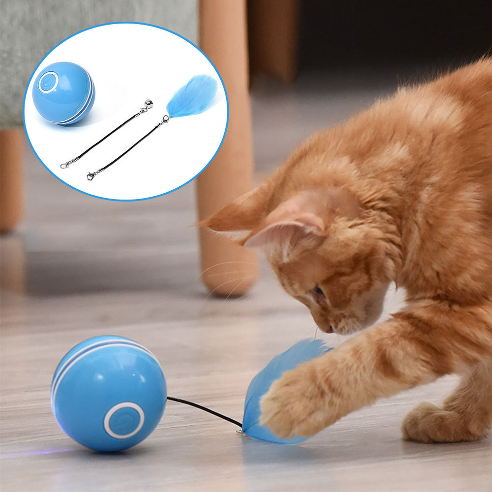 Electric LED Laser Cat Ball | Automatic Bouncing & Rolling Kitten Toy