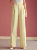Flowy Elegant High Waist Wide Leg Trousers