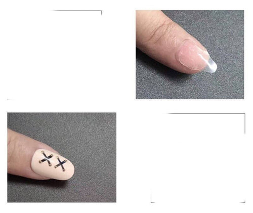 Champagne Matte Finish Press-On Fake Nails