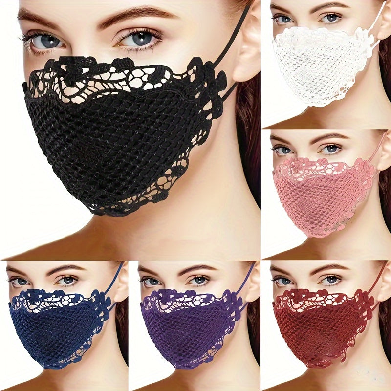 Women's Adjustable Lace Face Masks with Ear Loops