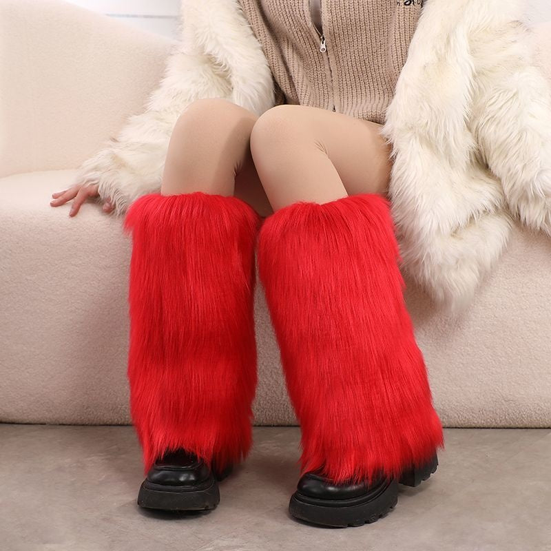 Niche Wear Style Thick Furry Winter Leg Socks