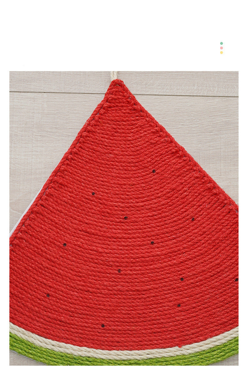 Cute Watermelon Cat Mat | Durable Sisal Grinding Claw Board for Cats
