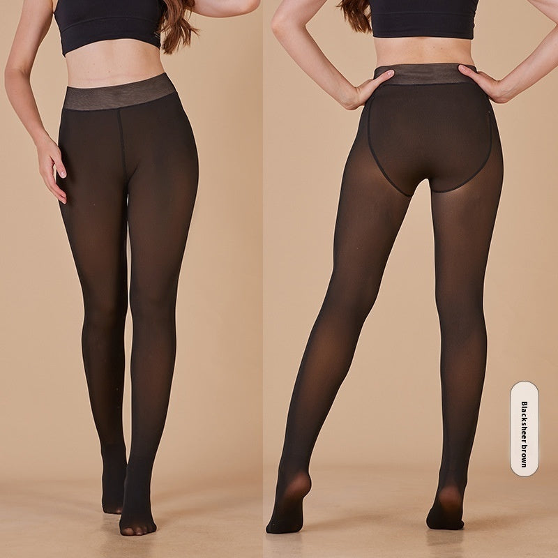 Thermal Warm Lined High Waist One-Piece Yoga Pants