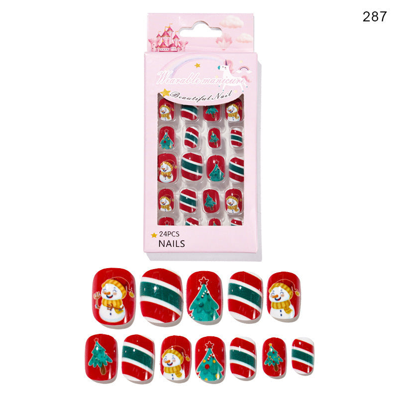Cute Christmas Fake Nails