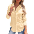 Pure Color Office Temperament Shirt Top