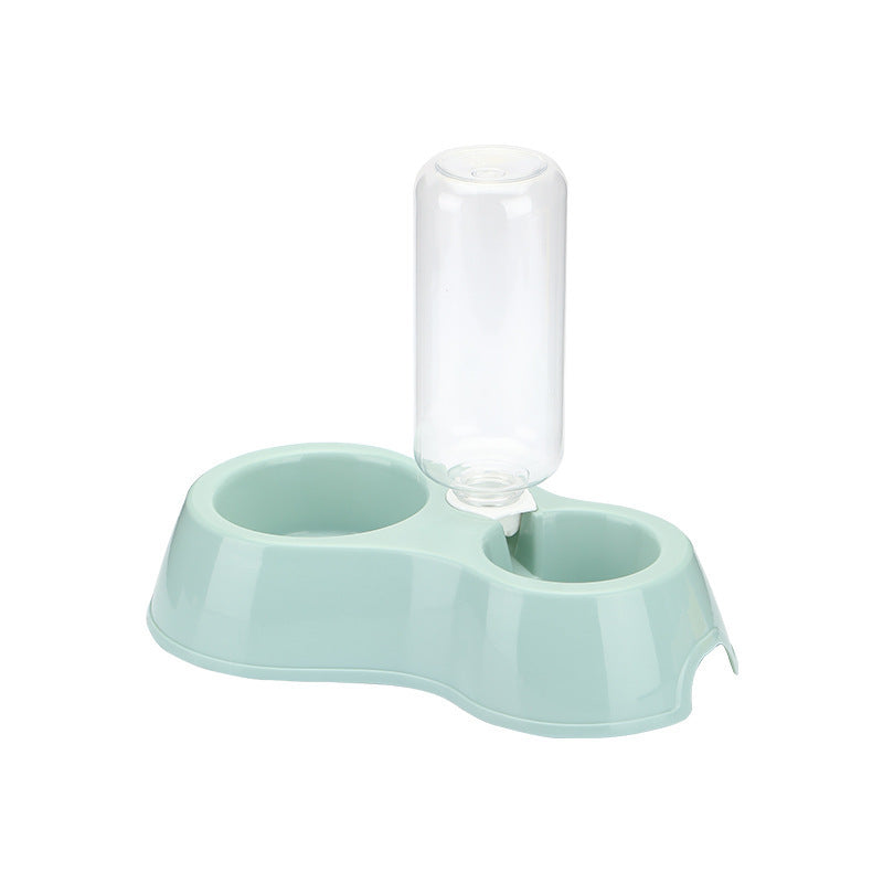 Elevated Pet Feeder Station: Double Bowl with Automatic Water Dispenser