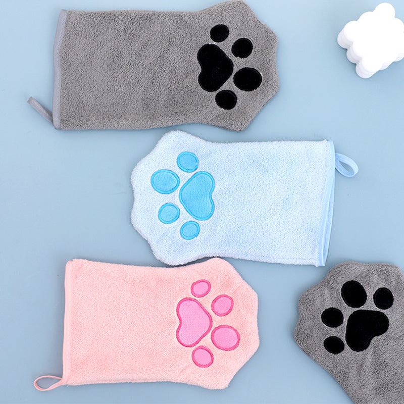 Dog Bathing Glove & Absorbent Towel | 2-in-1 Quick-Drying Pet Mitt