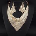 Fashion Scarf Design Statement Necklace & Earring Set