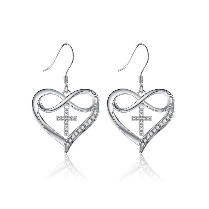 Minimalist Heart & Cross Design Necklace for Women