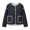 Casual Loose Diamond Pattern Padded Coat