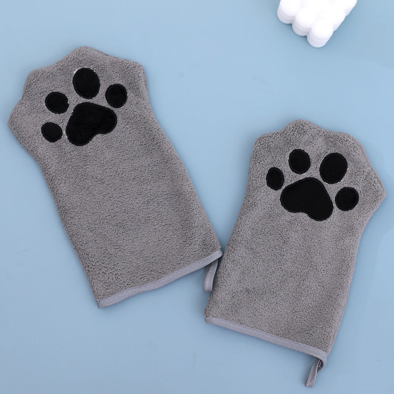 Dog Bathing Glove & Absorbent Towel | 2-in-1 Quick-Drying Pet Mitt
