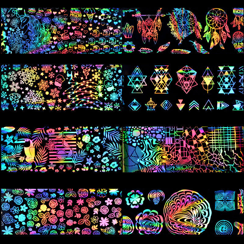 Symphony Star Paper Nail Art Stickers