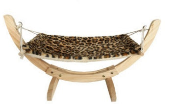 Stylish Wooden Cat Bed & Hammock | Elevated Pet Supplies Lounger