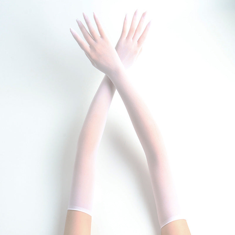 Women's Five-Finger Seamless Anti-Hook Silk Gloves